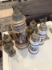 9 x Bierkrug antik 16