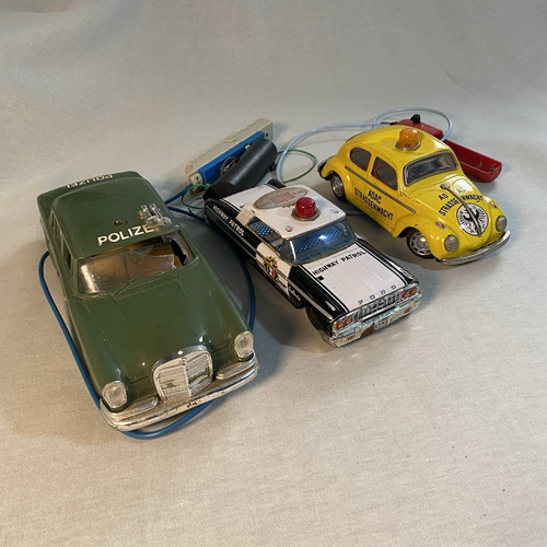 Drei blech modellautos polizei - blech,