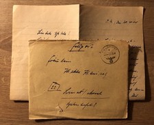 Postbrief mit Umschlag, Feldpost, D.Reich, 1944