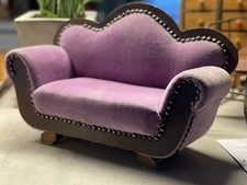 „Vintage Mini-Sofa Samt Lila
