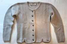 Damen Trachten Strickjacke, Trachtenjacke/Dirndl-Jacke, Gr. 34 Hellgrau, Trachtl