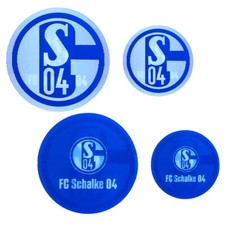 FC Schalke 04 Aufkleber 2er-Set Logos königsblau Wechselbild S04 Fanartikel