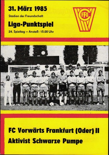 Ddr liga fc - ddr-liga, 84/85