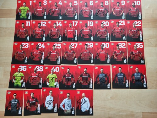 Autogrammkarten set bayer 04 - autogrammkarten,