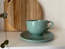 Jumbotasse mit Untertasse | XXL, Riesentasse, 500ml | mintgrün salbeigrün türkis