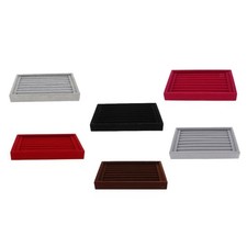 Stapelbare Samt Schmucktablett