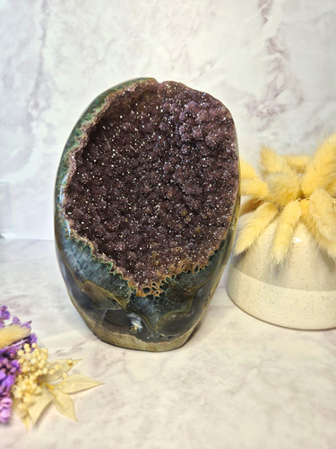 Amethyst druse geode poliert - amethyst,
