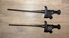 2 x Hirschmann Abgreifklemme schwarz, Abgreif Klemme, Klemmprüfspitze Prüfspitze