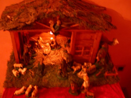 Krippe holz groß mit - groß,,
