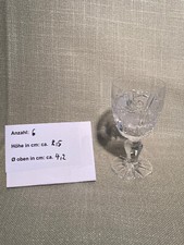 6 Kristall Schnapsgläser