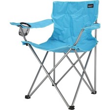 RBS24 Campingstuhl Faltstuhl Angelstuhl mit Getränkehalter hellblau