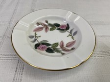Wedgwood Bone China Hathaway Rose Aschenbecher Rosa Blumen Grün Blätter