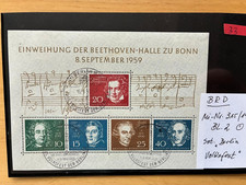 Bund Beethovenblock mit seltenem Sonderstempel "Volksfest der Berliner"