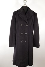 Strenesse schwarzer Mantel Gr.38/S Schurwolle Angora Kaschmir Top Zustand