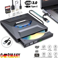Externes CD/DVD Laufwerk USB-3.0+Type-C Brenner Player,Für-PC-Laptop Windows 11