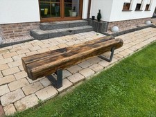 Bank Gartenbank Massivholz alte Balken Upcycling