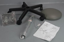 GiMa 27953 Hocker gepolstert mit Rollen grau Büro- Rollhocker Praxishocker M-Gi