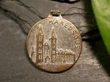 Silberfarbene Pilger Medaille Anhänger Heiliger Christophorus Maredsous Belgien