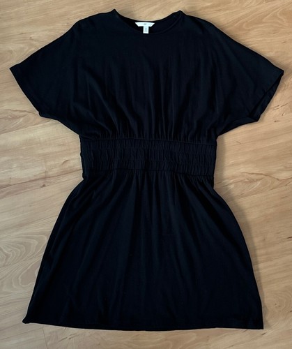 Kleid schwarz m gummibund - schwarz,