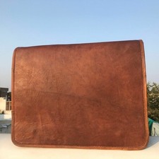 Ziegenleder Laptoptasche Messenger Herren Aktentasche Vintage Braun...