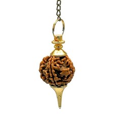 Rudraksha Pendel goldfarbig --
