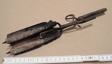 Antiker Brenneisen Lockenstab Frisör Kreppeisen SELTEN - Tolle Patina!