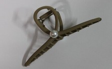 Haarspange Haarklammer Metall Haarklaue Haarkralle gold silber braun Banane