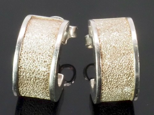 Breite halb creolen 925 silber - 925,