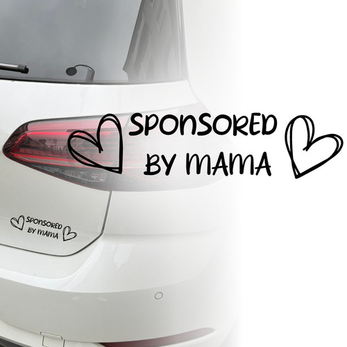Auto aufkleber sponsored by - auto,