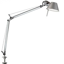 Artemide Tolomeo LED Schreibtischleuchte Tischleuchte Alu Silber Tischklemme