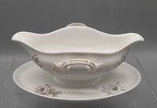 Rosenthal Kronach Else Sauciere mit Blumen sehr gut Porzellan weißer Mohn