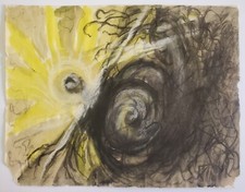 Gemälde Tusche Licht Schatten Abstrakt Gerda Henning Nachlass