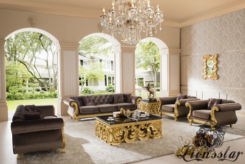 Polstersofa barock braun - polstersofa,
