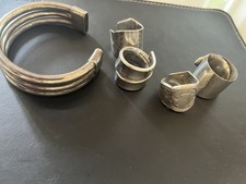 Besteck Ringe Silber Plus Armreif als Set