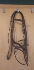 Edles Schokoladenbraunes Zaumzeug Trense mit Goldenen Details Inkl Zügel WB Full