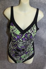 BADEANZUG SCHWIMMANZUG GRÖSSE 44 C SCHWARZ VORNE GEMUSTERT SCHAUMSTOFF ANITA