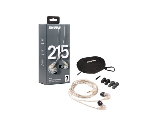 Shure se215 efs transparent - se215-cl-efs,