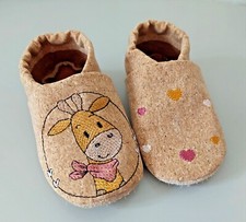 Baby Krabbelschuhe Lauflernschuhe Baby Puschen KORK Ledersohle neu  Handmad