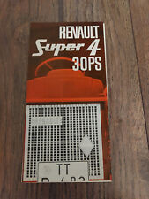 Original Prospekt Renault Super 4 mit 30 PS Traktor Schlepper