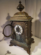 kaminuhr antik messing uhrwerk