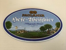 Paulaner Hefe-Weißbier Zapfhahnschild Werbeschild