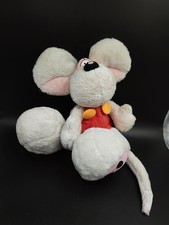 Diddl Maus | orangene Hose gelbe Knöpfe | ca. 30 cm | Plüsch Kuscheltier | 90er