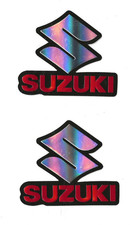 2 Suzuki spiegelnde Aufkleber Sticker Logo Emblem 7,0 x 6,0 cm