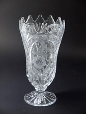 Weinfurtner? antiker schwerer Bleikristallpokal, ca. 2600 g, "Zackenkrone" oben