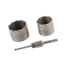 3 tgl HM Lochsäge Satz Bohrkrone Beton Dosenbohrer Ø 68 / 80 mm mit SDS-Adapter