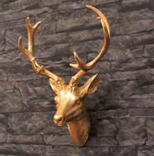 Wanddeko Hirschkopf, silber /