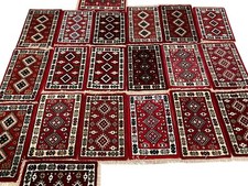 Fussmatten Brücke 40X60 CM Handgeknüpft Teppich 100% Wolle Rot 