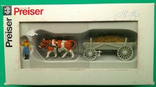 D09 Preiser H0 Figuren Set 30474 Ochsengespann Dungwagen OVP TOP