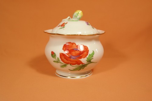 Meissen zuckerdose bunte - -,
