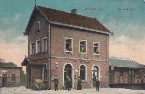Wallerfangen 1919 bahnhof - ak,